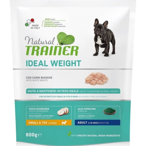 Trainer Natural Weight Care Adult Mini сухой корм для собак мелких пород для ухода за весом с белым мясом - 800 г фото 1