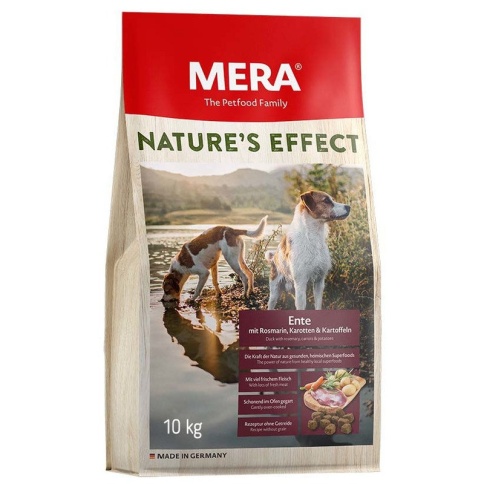 Сухой корм Mera Nature's Effect Ente Mit Rosmarin, Karotten & Kartoffeln для взрослых собак с уткой, розмарином, морковью и картофелем 10 кг фото 1