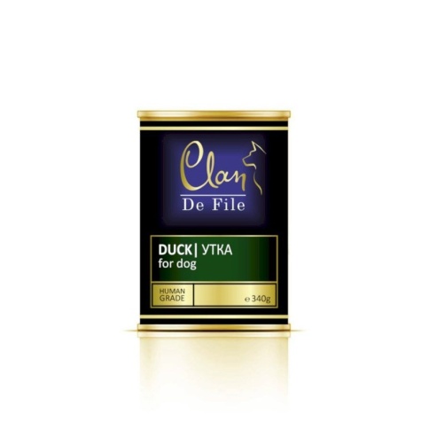 Clan De File влажный корм для собак с уткой в консервах - 340 г фото 1