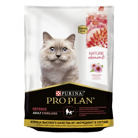 Сухой корм Pro Plan® Nature Elements для взрослых стерилизованных кошек и кастрированных котов, с высоким содержанием курицы, 200 г фото 1