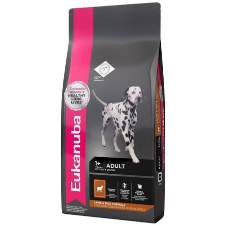 Eukanuba Dog Adult для собак с ягненком и рисом - 12 кг фото 1