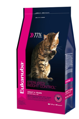 Eukanuba Adult Sterilised Weight Control Chicken - 1,5 кг фото 1