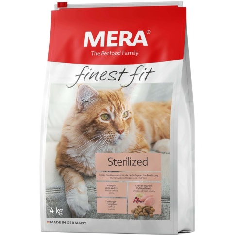 Mera Finest Fit Sterilized сухой корм для стерелизованных кошек с курицей - 4 кг фото 2