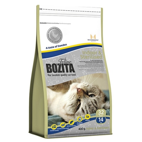 Bozita Feline Indoor & Steralised сухой корм для домашних и стерилизованных кошек с курицей - 400 г фото 2