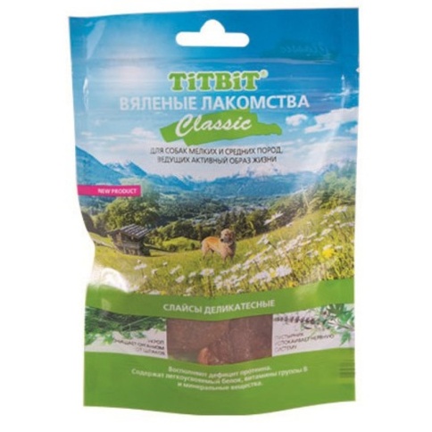 Titbit вяленые лакомства слайсы деликатесные Classic 50 г фото 2