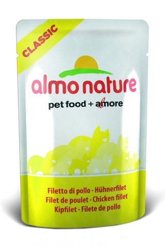 Almo Nature Classic Nature Adult Cat Chicken Fillet паучи для взрослых кошек с куриным филе - 55 г фото 1