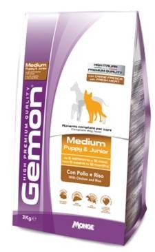 Gemon Dog Medium Puppy & Junior с курицей и рисом - 3 кг фото 1