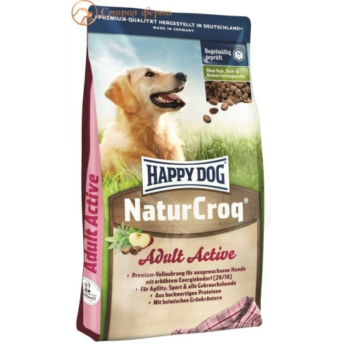 Сухой корм Happy Dog NaturCroq Active для взрослых собак всех пород с высоким уровнем активности - 15 кг фото 1
