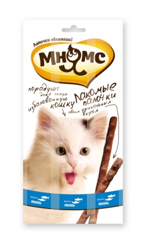 Мнямс лакомые палочки Форель 13,5 см для кошек - 5 г х 3 шт фото 1