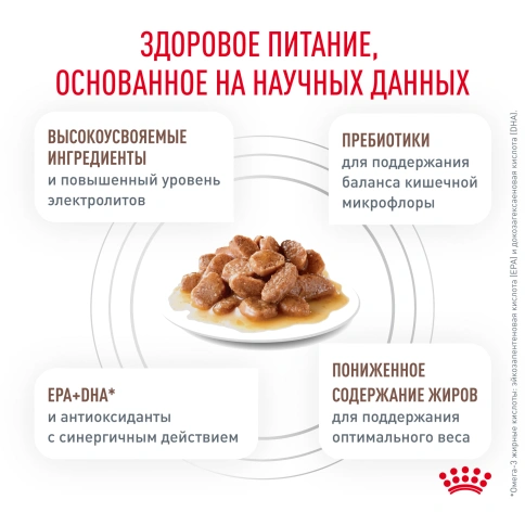 Влажный диетический корм Royal Canin Gastrointestinal Moderate Calorie для кошек при расстройствах пищеварения, склонных к набору веса, пауч, 85 г фото 9