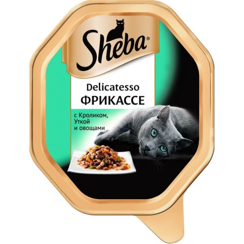 Sheba Delicatesso патэ для кошек с кроликом, уткой и овощами 85 г фото 2
