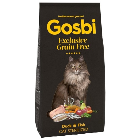 Gosbi Exclusive Grain Free корм для кошек кастрированных с уткой и рыбой - 2 кг фото 1