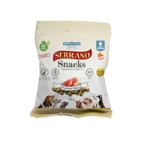 Serrano Snacks лакомство для собак, снеки из испанской ветчины - 100 г фото 1