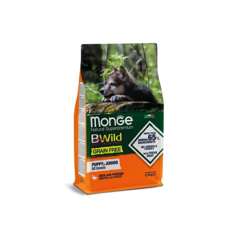 Monge Dog GRAIN FREE беззерновой корм для щенков с уткой и картофелем 2,5 кг фото 2