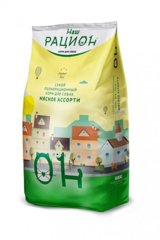 Наш рацион сухой корм для взрослых собак мясное ассорти - 2 кг фото 1