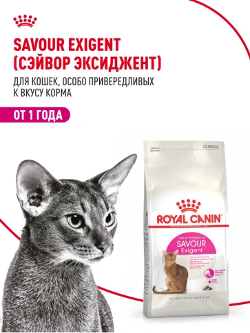 Сухой Корм Royal Canin SAVOUR EXIGENT (СЕЙВОР ЭКСИДЖЕНТ)Питание для кошек в возрасте от 1 года до 12 лет, особенно привередливых ко вкусу продукта, 2 кг фото 13