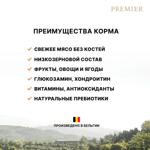 Сухой корм Premier со вкусом ягненка и индейки для взрослых кошек, 2 кг фото 2