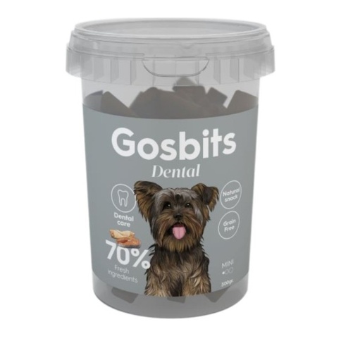 Лакомство Gosbits Dental для взрослых собак мелких пород для профилактики зубного камня - 300 г фото 1