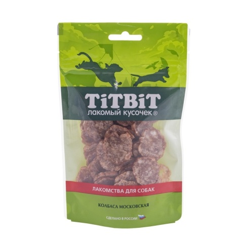 TiTBiT Колбаса Московская для собак, золотая коллекция - 80 г фото 1