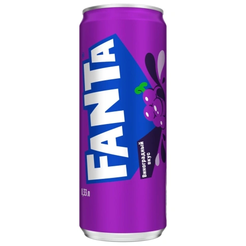 Напиток безалкогольный газированный "Фанта" Виноград"0,33л фото 1