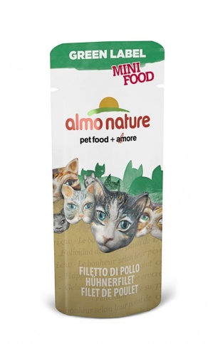 Almo Nature Green Label Cat Mini Food Chicken Fillet 3 г х 100 шт фото 1