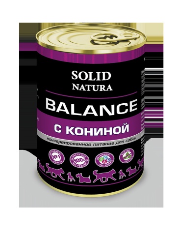 Solid Natura Balance консервы для собак, конина - 340 г фото 1