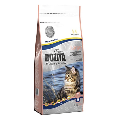 Bozita Large сухой корм для кошек крупных пород с курицей и лососем - 2 кг фото 1