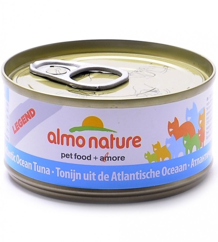 Almo Nature Legend Adult Cat Atlantic Tuna консервы с тунцом в бульоне для взрослых кошек - 70 г фото 1