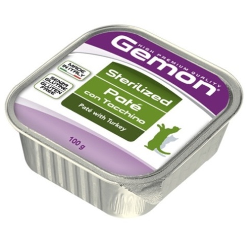 Gemon cat sterilised / Гемон кэт стерилайз для кошек паштет с индейкой 100 г (консервы) фото 2