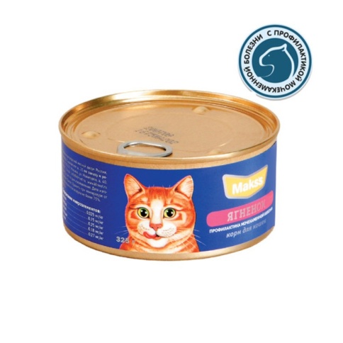Влажный корм Maks's для кошек для профилактики МКБ с ягненком - 325 г фото 2