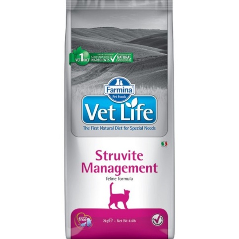 Farmina Vet Life Cat Struvite Management ветеринарный корм для взрослых кошек и котов при рецидивах мочекаменной болезни струвитного типа - 10 кг фото 2