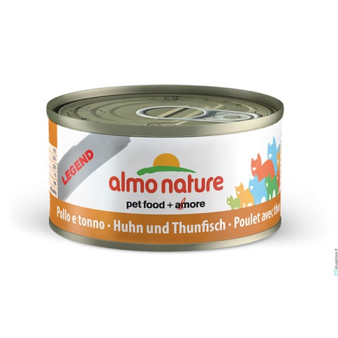 Almo Nature Legend Adult Cat Chicken&Tuna консервированный корм с цельными кусочками курицы и тунца в бульоне для взрослых кошек - 70 г фото 1