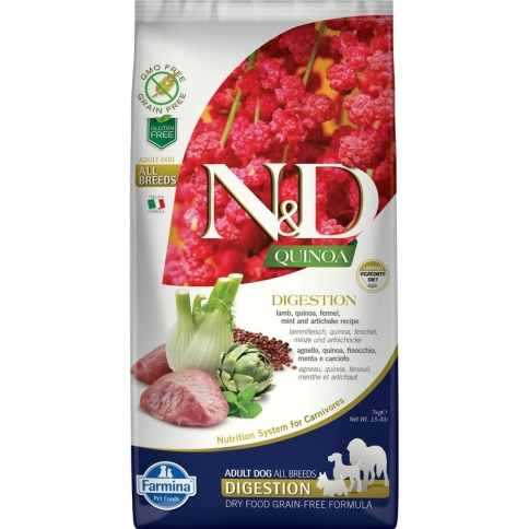 Farmina N&D Dog Grain Free quinoa digestion lamb корм для собак улучшающий пищеварение с ягненком и киноа - 7 кг фото 2