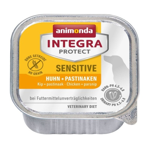 Animonda Integra Protect Sensitive влажный корм для взрослых собак при пищевой аллергии c курицей и пастернаком в консервах - 150 г фото 1