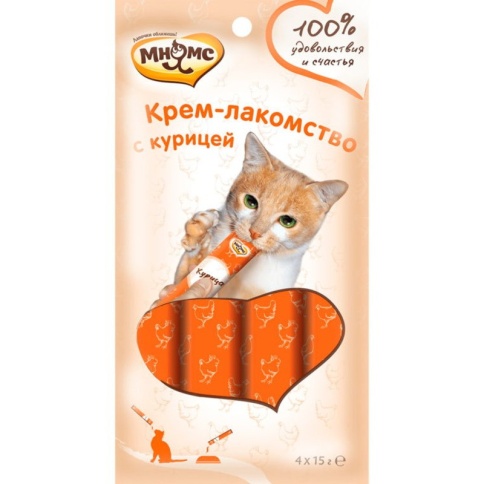 Крем-лакомство Мнямс для кошек с курицей - 60 г фото 2