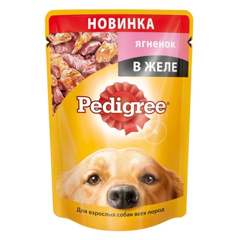 Паучи Pedigree для взрослых собак с ягненком в желе - 100 г фото 2