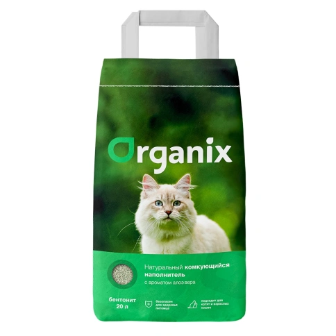 Наполнитель Organix комкующийся с ароматом алоэ вера, 24 л фото 1
