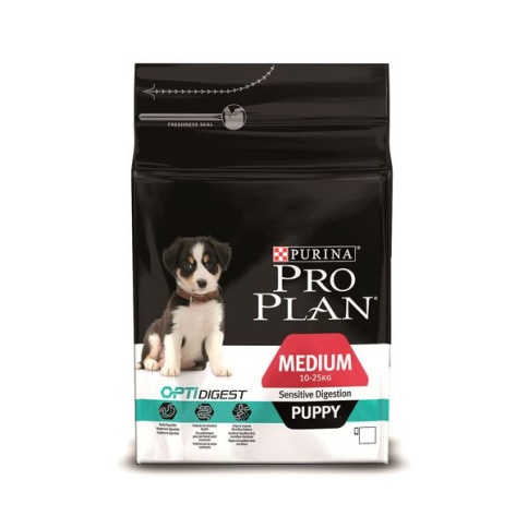 Purina PRO PLAN для щенков средних пород с чувствительным пищеварением OPTIDIGEST с ягненком и рисом - 3 кг фото 1