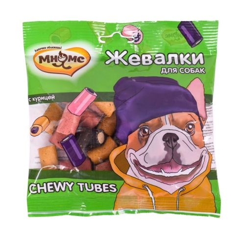 Мнямс лакомство Chewy Tubes жевалки для взрослых собак и щенков с курицей - 150 г фото 1