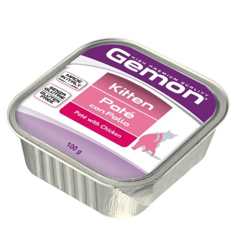 Gemon cat для котят паштет с курицей 100 г фото 1