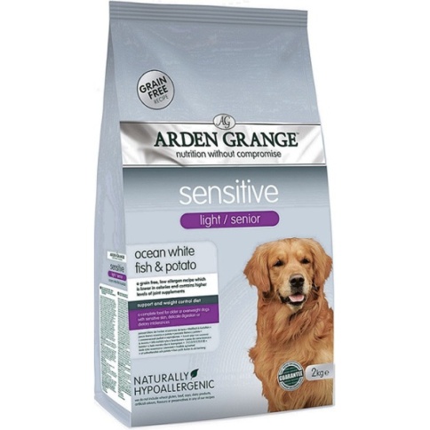 Arden Grange GF Sensitive сухой беззерновой корм для пожилых собак с деликатным желудком и чувствительной кожей с белой рыбой и картофелем - 2 кг фото 2