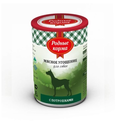 Родные корма Мясное угощение с Потрошками консервы для собак 340 г фото 2