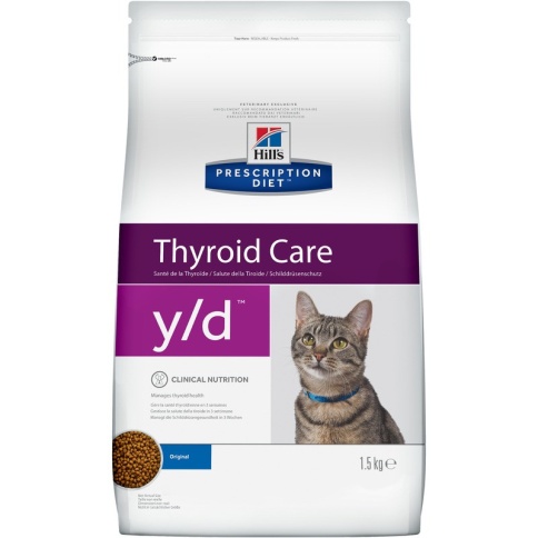Hill's Prescription Diet y/d Thyroid Care корм для кошек диета для поддержания здоровья щитовидной железы 1,5 кг фото 2