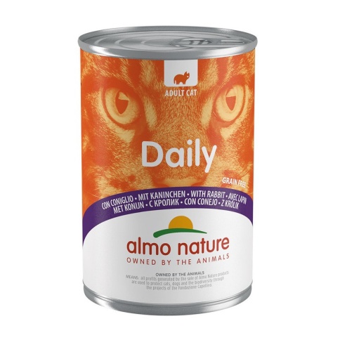 Almo Nature Daily Menu Adult Cat Rabbit консервы для взрослых кошек меню с кроликом - 400 г фото 2
