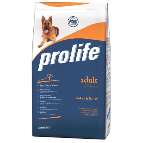 Prolife Dog Adult сухой корм для собак с индейкой и ячменем 800 г фото 2