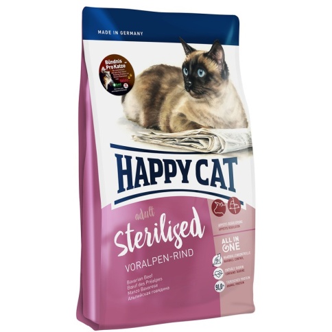 Happy Cat Adult Sterilised Voralpen Rind сухой корм для стерилизованных кошек с говядиной - 10 кг фото 2