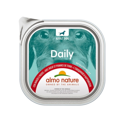 Almo Nature Daily Menu Adult Dog Beef & Potatoes консервы для взрослых собак с говядиной и картофелем - 300 г фото 2