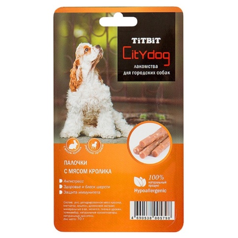 Titbit снек City Dog палочки с мясом кролика - Б2-S фото 2
