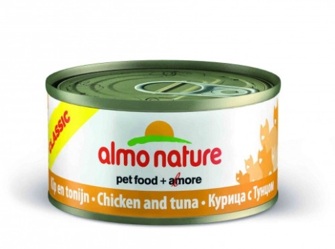 Almo Nature Classic Adult Cat Chicken & Tuna консервы для взрослых кошек с курицей и тунцом - 280 г фото 1