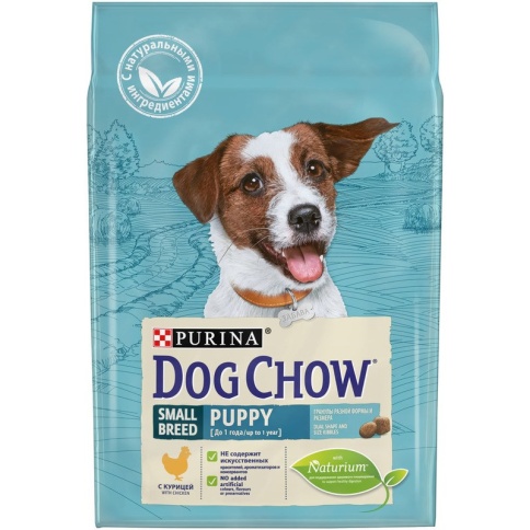 Purina Dog Chow для щенков мелких пород до 1 года с курицей - 2.5 кг фото 2